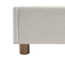 Lit Coffre KORALL Tissu Bouclette écru 160x200 Sommier Inclus -Meuble Déco Soldes lit coffre korall tissu bouclettes ecru 160x200 sommier 6