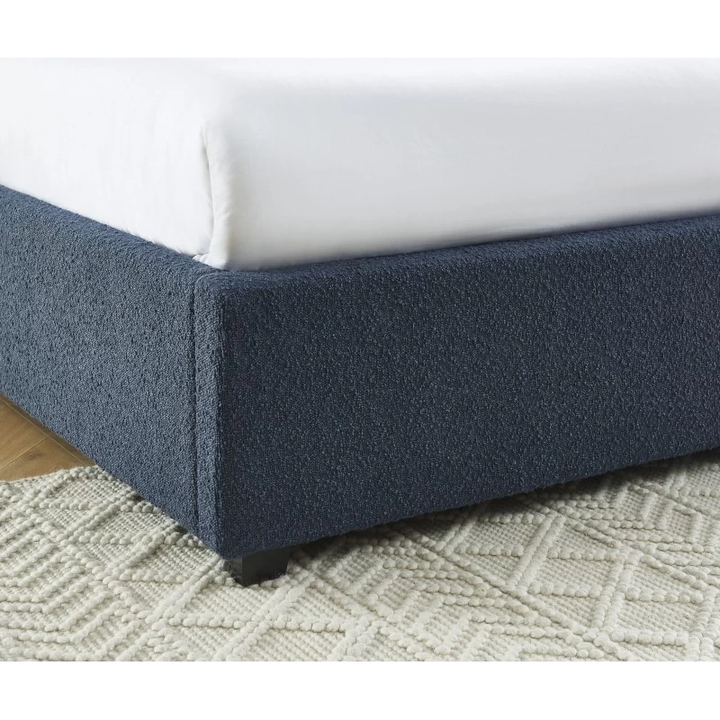 Lit Coffre OLAF Tissu Bouclette Bleu Foncé 160x200 Sommier Inclus 6 Lit Coffre OLAF Tissu Bouclette Bleu Foncé 160x200 Sommier Inclus – Image 6