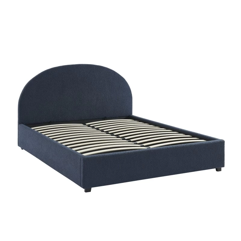 Lit Coffre OLAF Tissu Bouclette Bleu Foncé 160x200 Sommier Inclus 7 Lit Coffre OLAF Tissu Bouclette Bleu Foncé 160x200 Sommier Inclus – Image 7