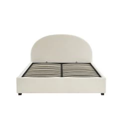 Lit Coffre OLAF Tissu Bouclette écru 160x200 Sommier Inclus -Meuble Déco Soldes lit coffre olaf laine bouclee ecru 160x200 sommier inclus 7