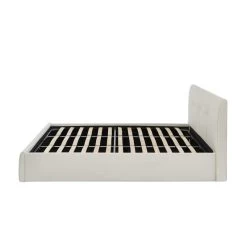 Lit Coffre SEGURO Simili Blanc 180x200 Sommier Inclus -Meuble Déco Soldes lit coffre seguro simili blanc 180x200 sommier inclus 7