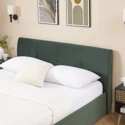 Lit Coffre SEGURO Velours Vert Forêt 160x200 Sommier Inclus 11 Lit Coffre SEGURO Velours Vert Forêt 160x200 Sommier Inclus -Meuble Déco Soldes lit coffre seguro velours vert foret 160x200 sommier inclus 2