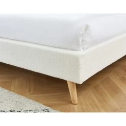 Lit Double ANDREAS Bouclette Blanche Sommier 160x200cm Inclus 12 Lit Double ANDREAS Bouclette Blanche Sommier 160x200cm Inclus -Meuble Déco Soldes lit double andreas laine bouclee blanche sommier 160x200cm inclus 3