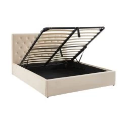 Lit Double Avec Coffre HUBERT Velours Beige 160x200 Sommier Inclus 15 Lit Double Avec Coffre HUBERT Velours Beige 160x200 Sommier Inclus -Meuble Déco Soldes lit double avec coffre hubert velours beige 160x200 sommier inclus 5