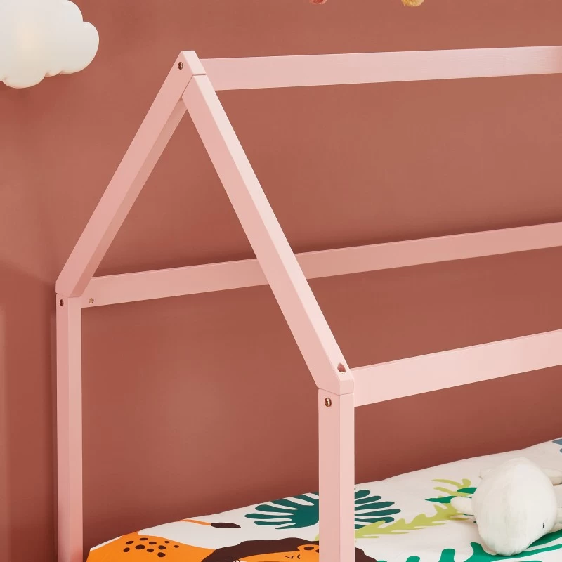 Lit Enfant Cabane TINY Pin Rose 90x190 Sommier Inclus 3 Lit Enfant Cabane TINY Pin Rose 90x190 Sommier Inclus – Image 3
