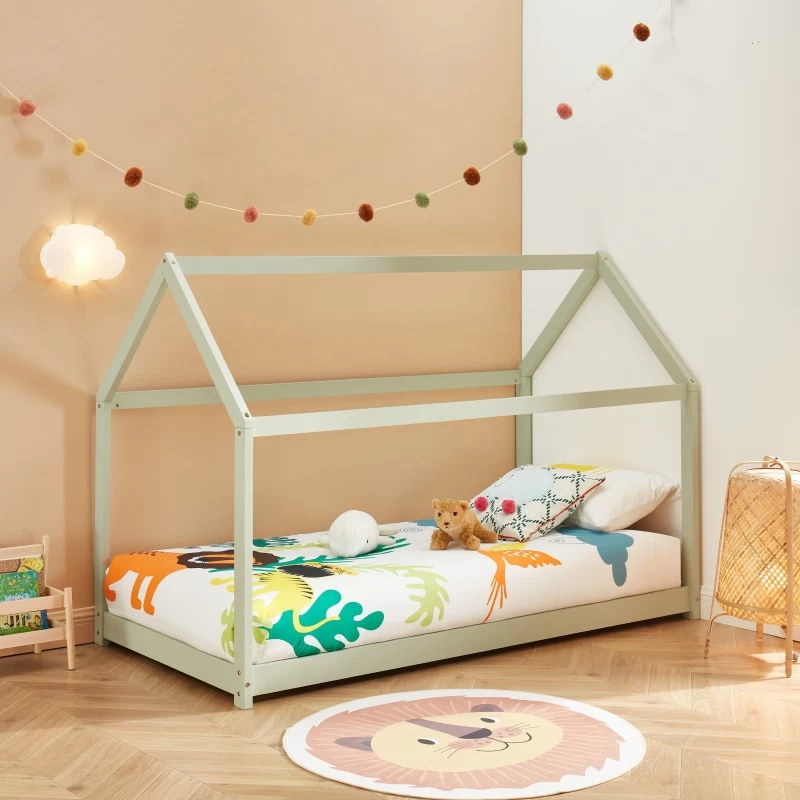 Lit Enfant Cabane TINY Pin Vert 90x190 Sommier Inclus 1 Lit Enfant Cabane TINY Pin Vert 90x190 Sommier Inclus