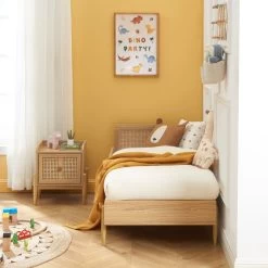 Lit Enfant PABLO Cannage Rotin Et Effet Bois 70x140 Sommier Inclus 9 Lit Enfant PABLO Cannage Rotin Et Effet Bois 70x140 Sommier Inclus -Meuble Déco Soldes lit enfant pablo cannage rotin et effet bois 70x140 sommier inclus 1