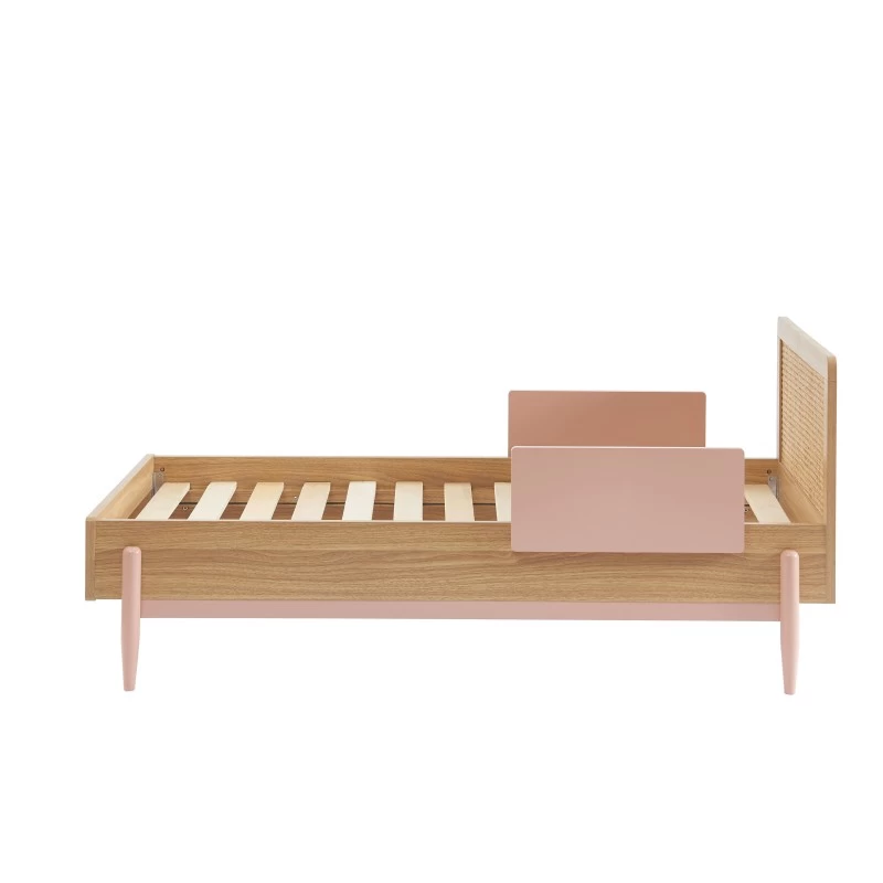Lit Enfant PABLO Rose Et Cannage Rotin 70x140 Sommier Inclus 6 Lit Enfant PABLO Rose Et Cannage Rotin 70x140 Sommier Inclus – Image 6