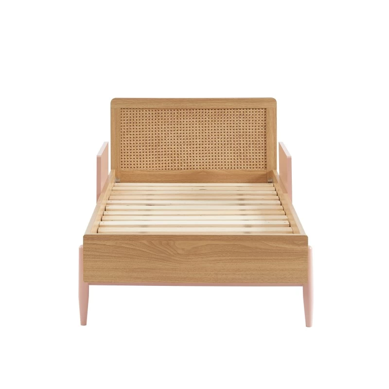 Lit Enfant PABLO Rose Et Cannage Rotin 70x140 Sommier Inclus 7 Lit Enfant PABLO Rose Et Cannage Rotin 70x140 Sommier Inclus – Image 7