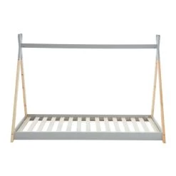 Lit Enfant Tipi TINY Pin Gris 90x190 Sommier Inclus 10 Lit Enfant Tipi TINY Pin Gris 90x190 Sommier Inclus -Meuble Déco Soldes lit enfant tipi tiny 90x190 bois massif de pin gris sommier a lattes inclus 4