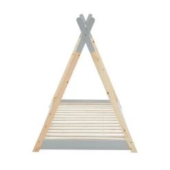 Lit Enfant Tipi TINY Pin Gris 90x190 Sommier Inclus 11 Lit Enfant Tipi TINY Pin Gris 90x190 Sommier Inclus -Meuble Déco Soldes lit enfant tipi tiny 90x190 bois massif de pin gris sommier a lattes inclus 5