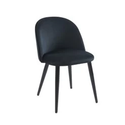 Lot De 2 Chaises MACARON Velours Noir Pieds Métal Noir 12 Lot De 2 Chaises MACARON Velours Noir Pieds Métal Noir -Meuble Déco Soldes lot de 2 chaises macaron velours noir pieds metal noir 3