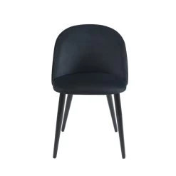 Lot De 2 Chaises MACARON Velours Noir Pieds Métal Noir 13 Lot De 2 Chaises MACARON Velours Noir Pieds Métal Noir -Meuble Déco Soldes lot de 2 chaises macaron velours noir pieds metal noir 4