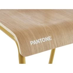 Lot De 2 Chaises PANTONE Jaune Moutarde Et Placage Frên -Meuble Déco Soldes lot de 2 chaises pantone jaune moutarde et placage fren 4