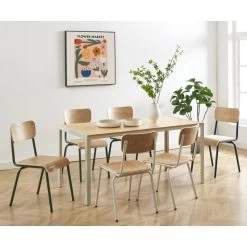 Lot De 2 Chaises PANTONE Vert Olive Et Placage Frêne 14 Lot De 2 Chaises PANTONE Vert Olive Et Placage Frêne -Meuble Déco Soldes lot de 2 chaises pantone vert olive et placage frene 3