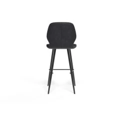 Lot De 2 Tabourets De Bar ETHAN En PU Noir -Meuble Déco Soldes lot de 2 tabourets ethan en pu noir 4