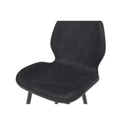 Lot De 2 Tabourets De Bar ETHAN En PU Noir -Meuble Déco Soldes lot de 2 tabourets ethan en pu noir 5