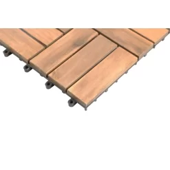 Lot De 33 Dalles Bois D'acacia 30x30 Cm Format Mosaïque -Meuble Déco Soldes lot de 33 dalles bois d acacia 30x30 cm format mosaique finition huilee 4