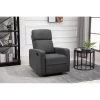 Fauteuil Relax Large LOVA En Tissu Gris Foncé Avec Fonction Manuel