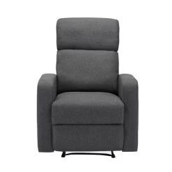 Fauteuil Relax Large LOVA En Tissu Gris Foncé Avec Fonction Manuel -Meuble Déco Soldes lova relax gris fonce normal 2