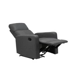 Fauteuil Relax Large LOVA En Tissu Gris Foncé Avec Fonction Manuel -Meuble Déco Soldes lova relax gris fonce normal 4
