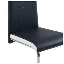 Lot De 4 Chaises MARA Simili Noir Et Blanc Pieds En Métal Chromé 10 Lot De 4 Chaises MARA Simili Noir Et Blanc Pieds En Métal Chromé -Meuble Déco Soldes mara04nobl 4 chaises no bl 4