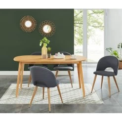 Table Extensible MARCEL Placage Chêne 6 à 8 Personnes 160 à 200cm -Meuble Déco Soldes marcel04 table extensible 2