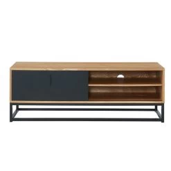 Meuble Tv BRIXTON Placage Frêne 1 Porte 120cm -Meuble Déco Soldes meuble tv brixton 120cm 5