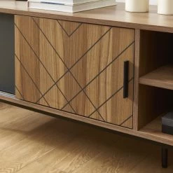 Meuble Tv GEOMA Effet Chêne Foncé Et Gris L180cm 12 Meuble Tv GEOMA Effet Chêne Foncé Et Gris L180cm -Meuble Déco Soldes meuble tv geoma effet chene fonce et gris l180cm 3