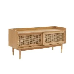 Meuble TV LEON Placage Chêne Et Cannage Rotin 120cm 15 Meuble TV LEON Placage Chêne Et Cannage Rotin 120cm -Meuble Déco Soldes meuble tv leon placage chene et cannage rotin 120cm 6