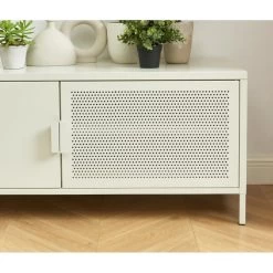 Meuble Tv PANTONE Métal Beige Sable 120cm -Meuble Déco Soldes meuble tv pantone metal beige sable l120cm 2