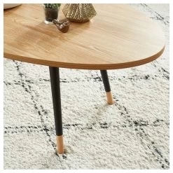 Table Basse ORGANIC Effet Chêne Pieds Noirs 98cm 8 Table Basse ORGANIC Effet Chêne Pieds Noirs 98cm -Meuble Déco Soldes organic02 table basse bois 3