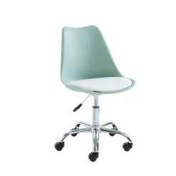Chaise De Bureau PANTONE Vert Menthe 5 Roulettes -Meuble Déco Soldes pantone chaise de bureau vert menthe 5 pieds a roue 3