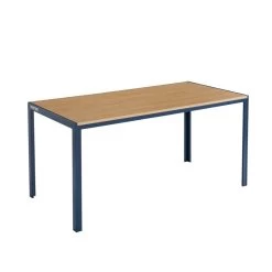 Table De Séjour PANTONE Métal Bleu Nuit Et Effet Bois 160cm 12 Table De Séjour PANTONE Métal Bleu Nuit Et Effet Bois 160cm -Meuble Déco Soldes pantone table de sejour bleu plateau en mdf 4