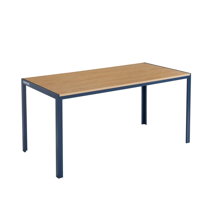 Table De Séjour PANTONE Métal Bleu Nuit Et Effet Bois 160cm 6 Table De Séjour PANTONE Métal Bleu Nuit Et Effet Bois 160cm – Image 6