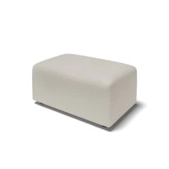 Pouf MILO Tissu Bouclette Blanc 1 Place -Meuble Déco Soldes pouf milo tissu bouclette blanc 1 place 2