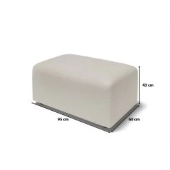 Pouf MILO Tissu Bouclette Blanc 1 Place -Meuble Déco Soldes pouf milo tissu bouclette blanc 1 place 4