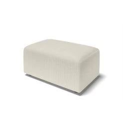 Pouf MILO Velours Côtelé Beige 1 Place -Meuble Déco Soldes pouf milo velours cotele beige 1 place 2