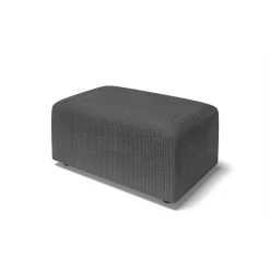 Pouf MILO Velours Côtelé Gris Souris 1 Place -Meuble Déco Soldes pouf milo velours cotele gris souris 1 place 2