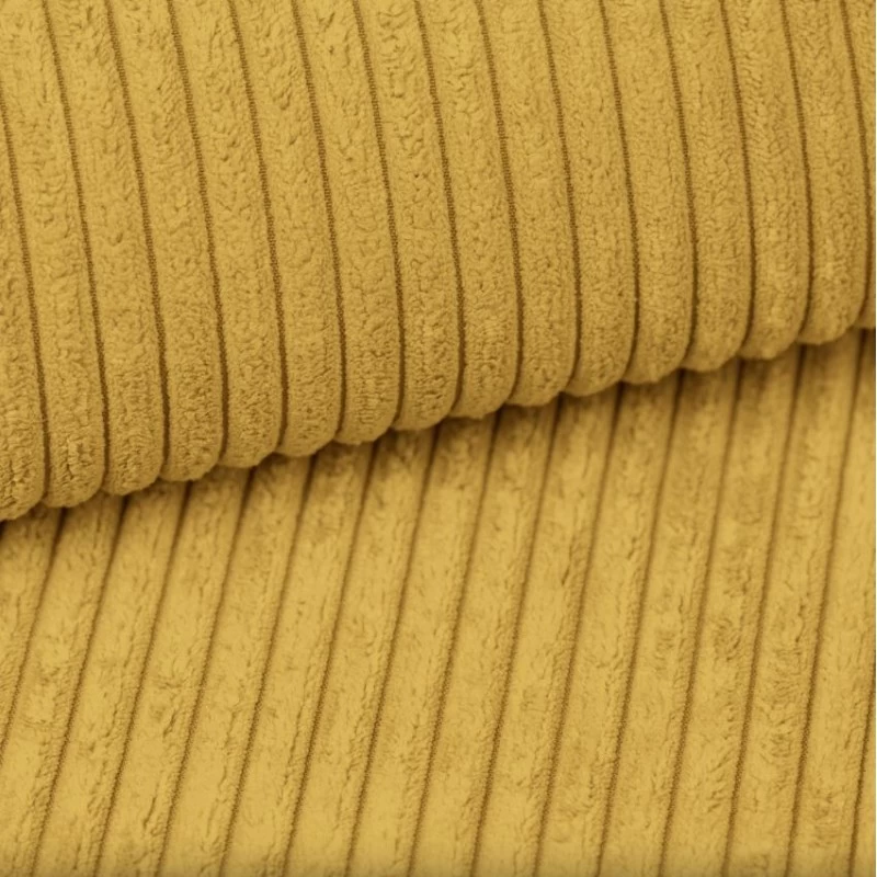 Pouf MILO Velours Côtelé Jaune 1 Place 4 Pouf MILO Velours Côtelé Jaune 1 Place – Image 4