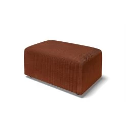 Pouf MILO Velours Côtelé Terracotta 1 Place -Meuble Déco Soldes pouf milo velours cotele terracotta 1 place 2