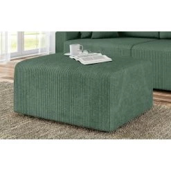 Pouf MILO Velours Côtelé Vert 1 Place 10 Pouf MILO Velours Côtelé Vert 1 Place -Meuble Déco Soldes pouf milo velours cotele vert 1 place 4