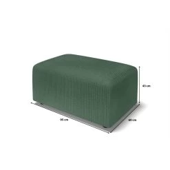 Pouf MILO Velours Côtelé Vert 1 Place 11 Pouf MILO Velours Côtelé Vert 1 Place -Meuble Déco Soldes pouf milo velours cotele vert 1 place 5