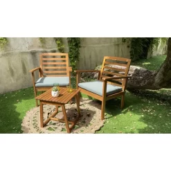 Salon De Jardin LOMA En Bois D'acacia Coloris Vert 2 Places