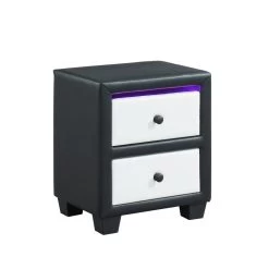 Table De Chevet SOLAR LED Noir Et Blanc L46cm 11 Table De Chevet SOLAR LED Noir Et Blanc L46cm -Meuble Déco Soldes solar chevet noir blanc led solar chevet noir blanc 4