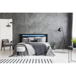 Lit SOLAR LED Noir Et Blanc 140x190cm