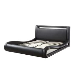 Lit SOLAR LED Noir Et Blanc 140x190cm 7 Lit SOLAR LED Noir Et Blanc 140x190cm -Meuble Déco Soldes solar lit 140 led noir blanc leds multicolores noir blanc 140x190cm 3