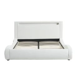 Lit SOLAR LED Blanc Et Noir 160x200cm -Meuble Déco Soldes solar lit 160 led blanc noir leds multicolores noir blanc 160x200cm 2