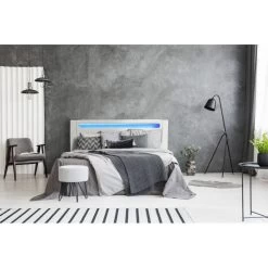 Lit SOLAR LED Blanc Et Noir 160x200cm