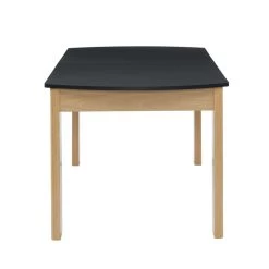 Table à Manger DAVIA Noir Et Effet Chêne 180cm -Meuble Déco Soldes table a manger davia noir et effet chene 180cm 4